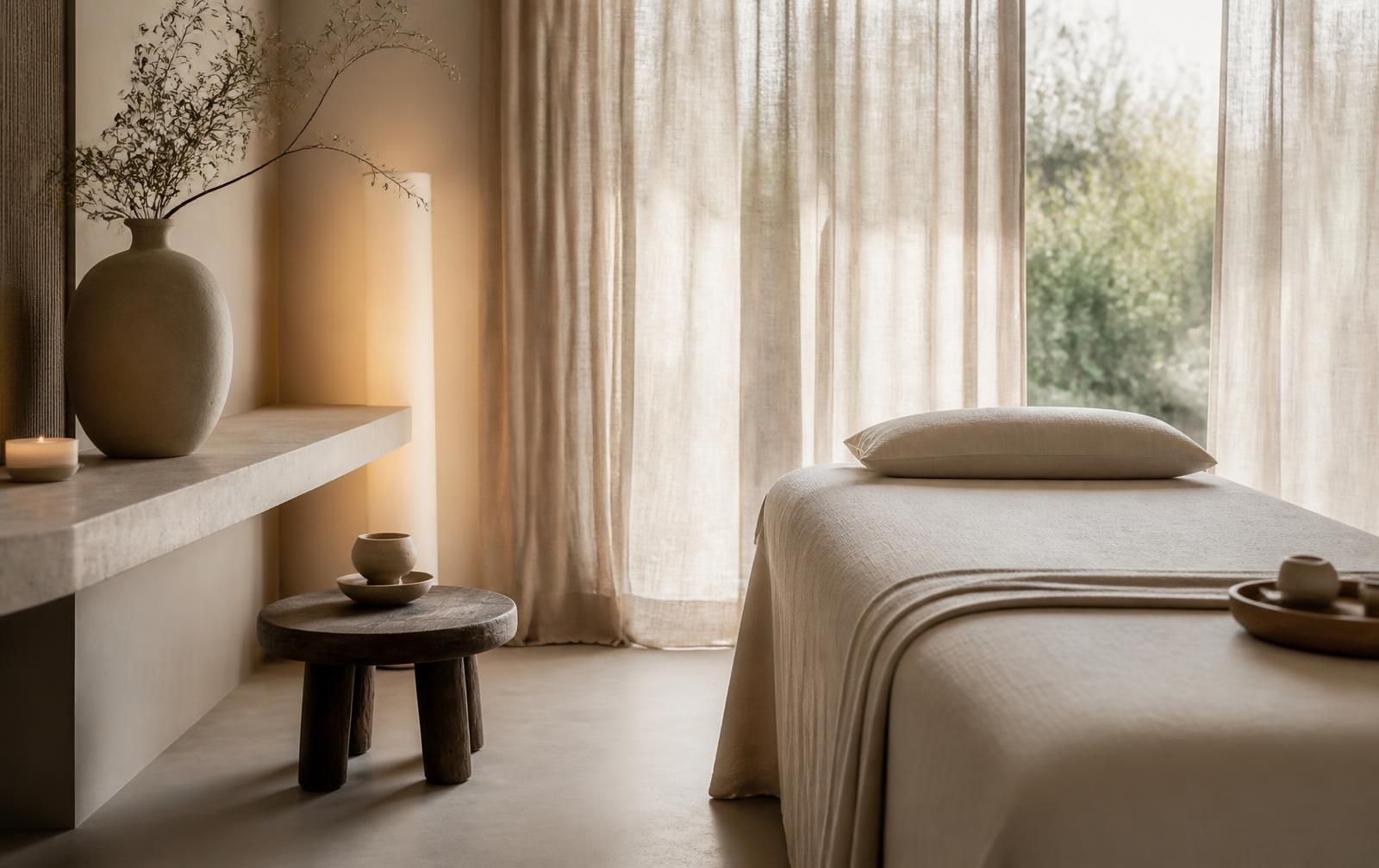 Cli&euml;nt ontspannen tijdens een facial treatment